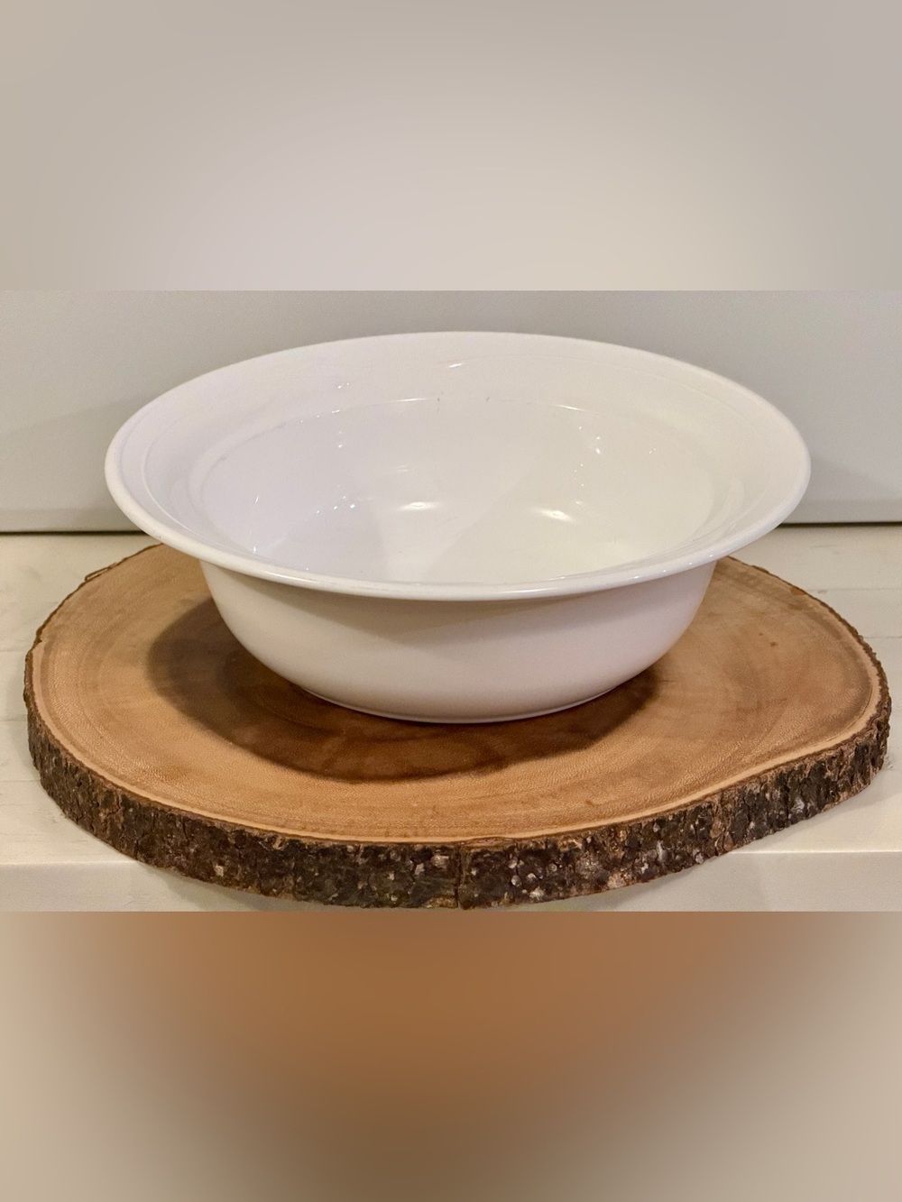 Vintage CorningWare L-22 2.5 Qt Serving Bowl|Casual Elegance White Flora|